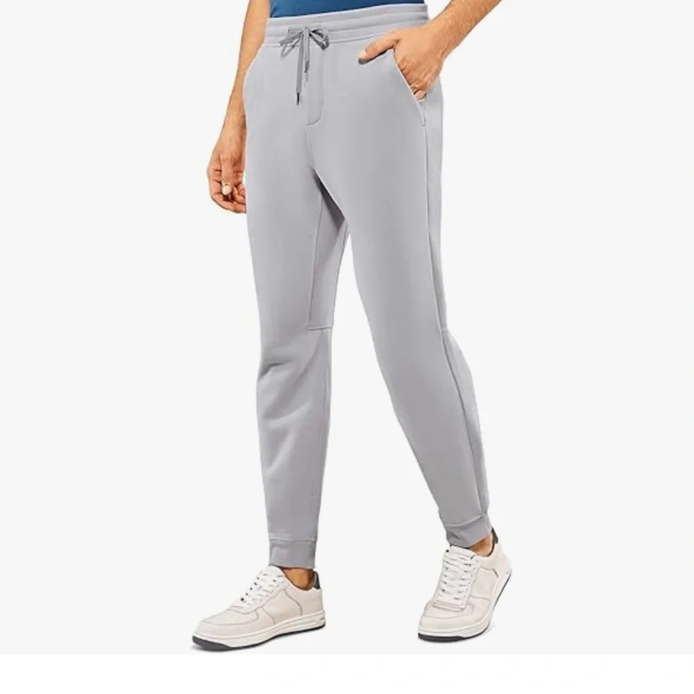 CRZ YOGA Men's Cotton Athletic Joggers Fleece Lined Sweatpants Pockets new XXL